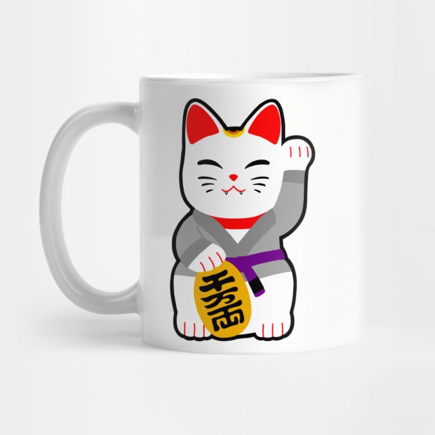 Jiu jitsu maneki neko bjj purple belt by sivelobanova